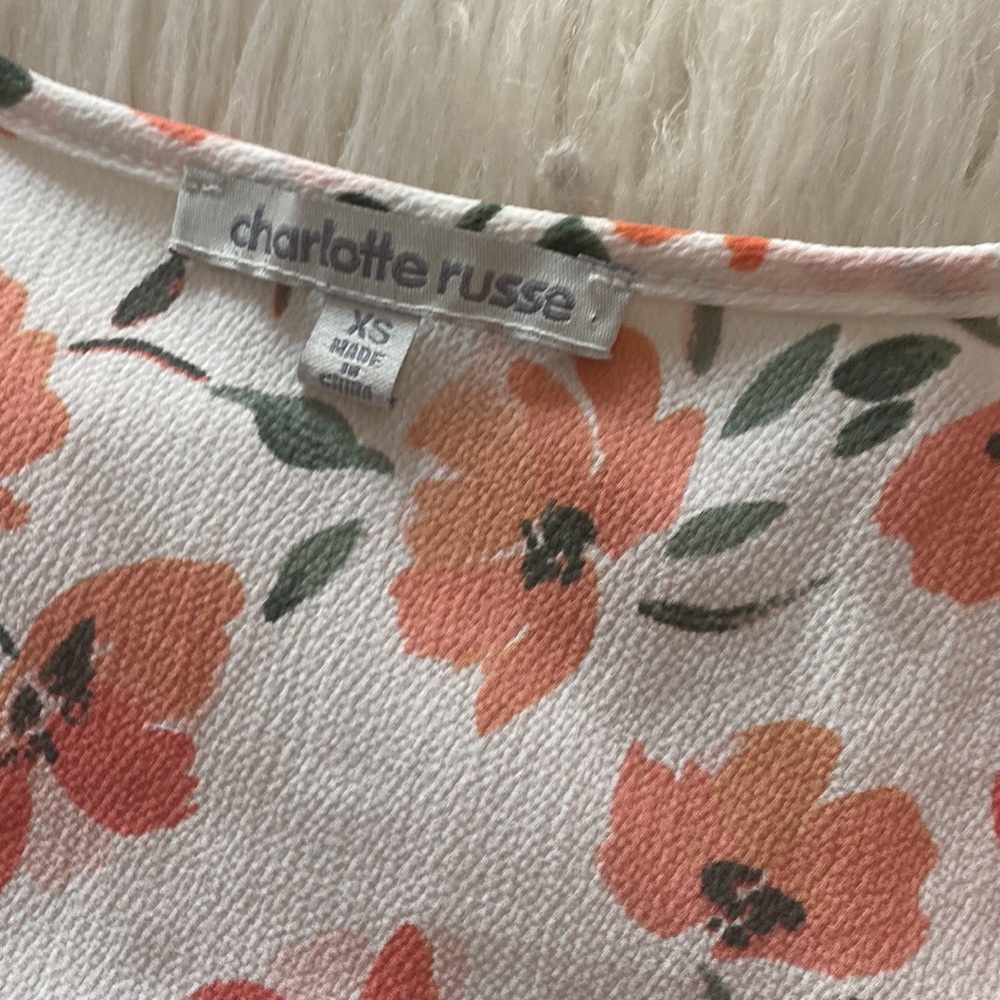 🍊COLD SHOULDER RUFFLE FLORAL DRESS 🥕 - Picture 5 of 5